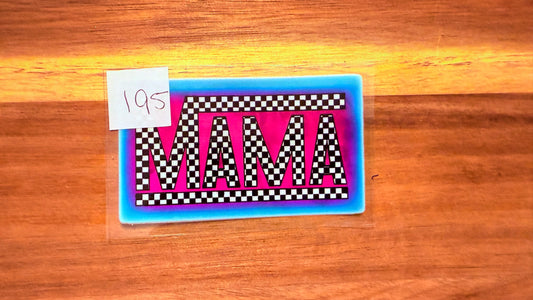 #195 Mama checkered border