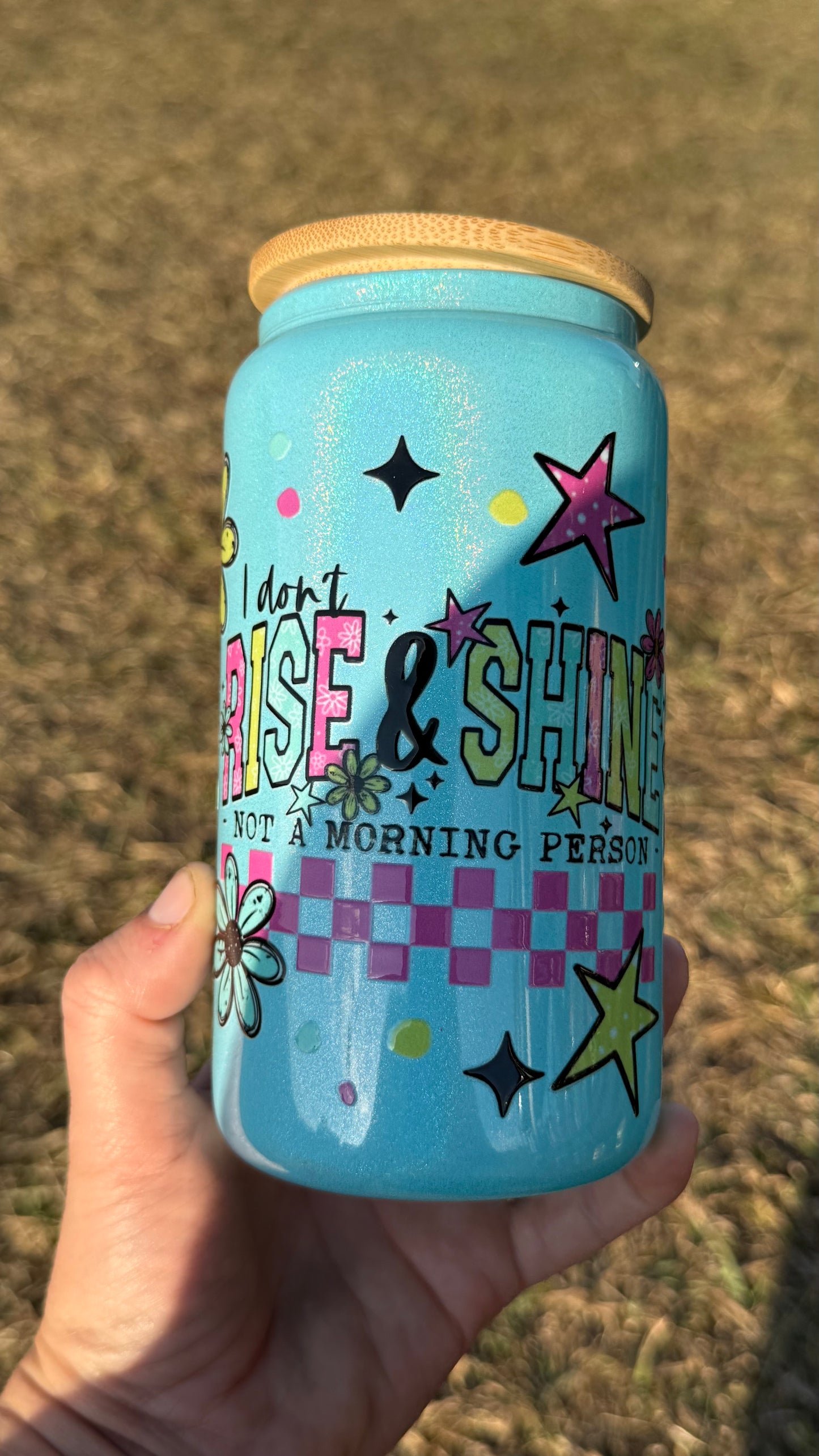 I don’t rise & shine 16oz Glass Libby