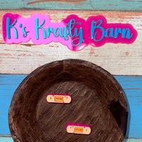 Silicone Focal Bead- I'm Fine Pink Bandage K's Krafty Barn