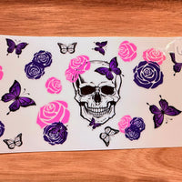 #600 Skull- Butterfly and Roses K's Krafty Barn