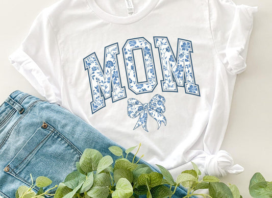 Blue Floral Mom