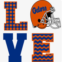 Florida Gators In Pattern and Helmet K's Crafty Vibes Co.