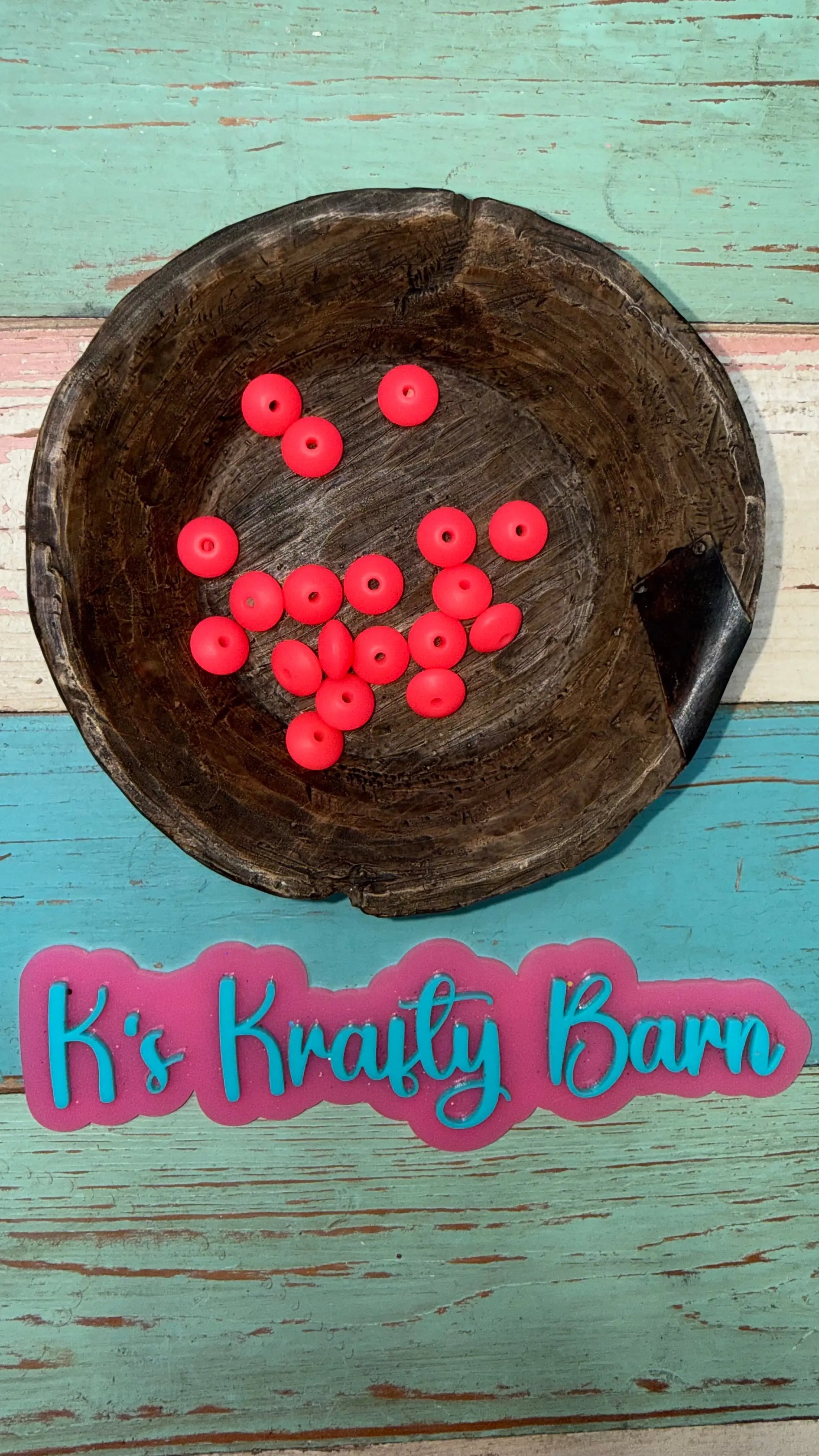 12mm Silicone Lentil spacers for beadable items-20pk K's Krafty Barn