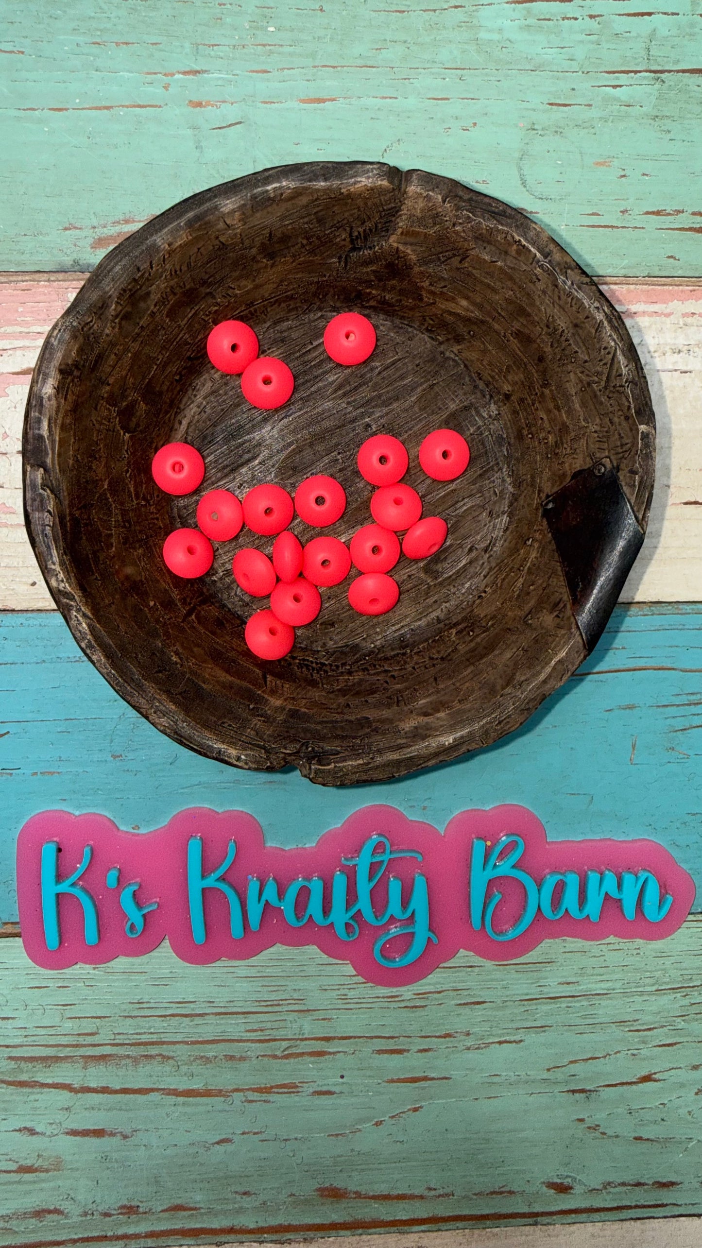 Wholesale 12mm Silicone Lentil spacers for beadable items-20pk