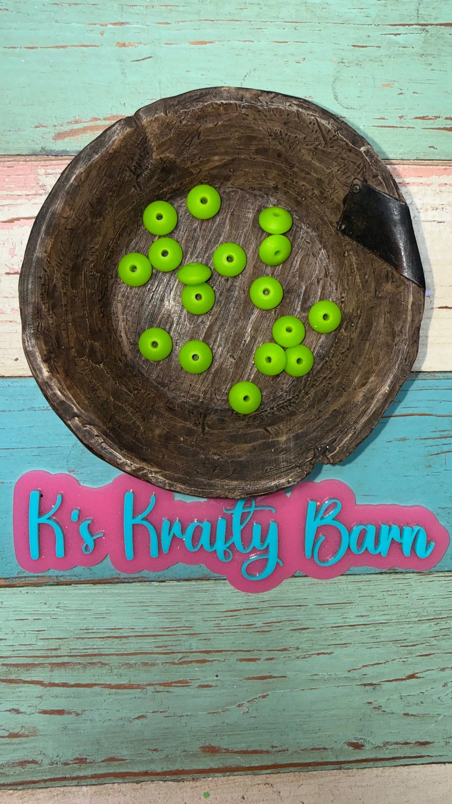 12mm Silicone Lentil spacers for beadable items-20pk K's Krafty Barn