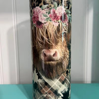 Floral Highland 20oz Insulated K's Krafty Barn