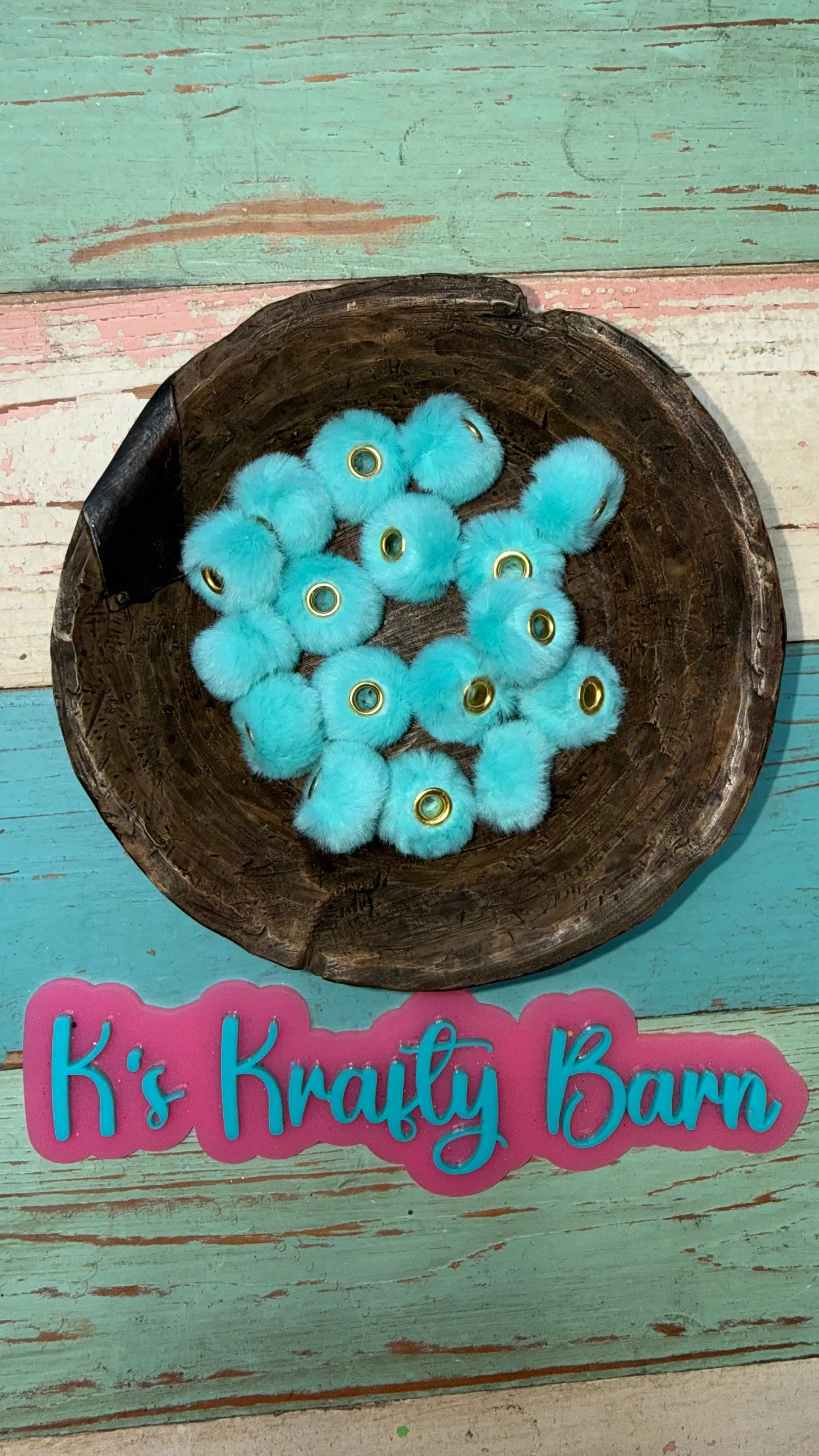 20mm Fluffy Spacers for beadable items-10 pack K's Krafty Barn