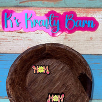 Silicone Focal Bead- Floral Mom K's Krafty Barn