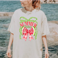 Watermelon Summer Vibes Bow K's Crafty Vibes Co.