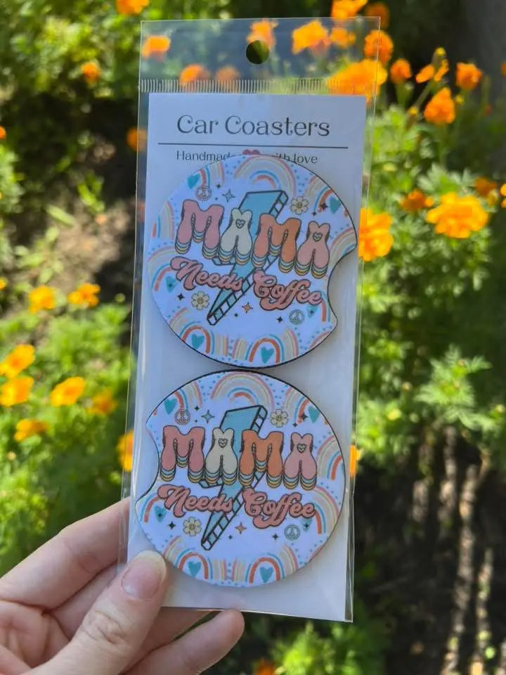 Car Coasters- choose your design. K's Krafty Barn