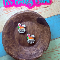 Silicone Focal Bead-Happy Easter carrot bunny K's Krafty Barn