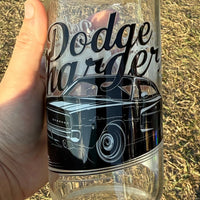 Black Charger 16oz Glass Libby K's Crafty Vibes Co.