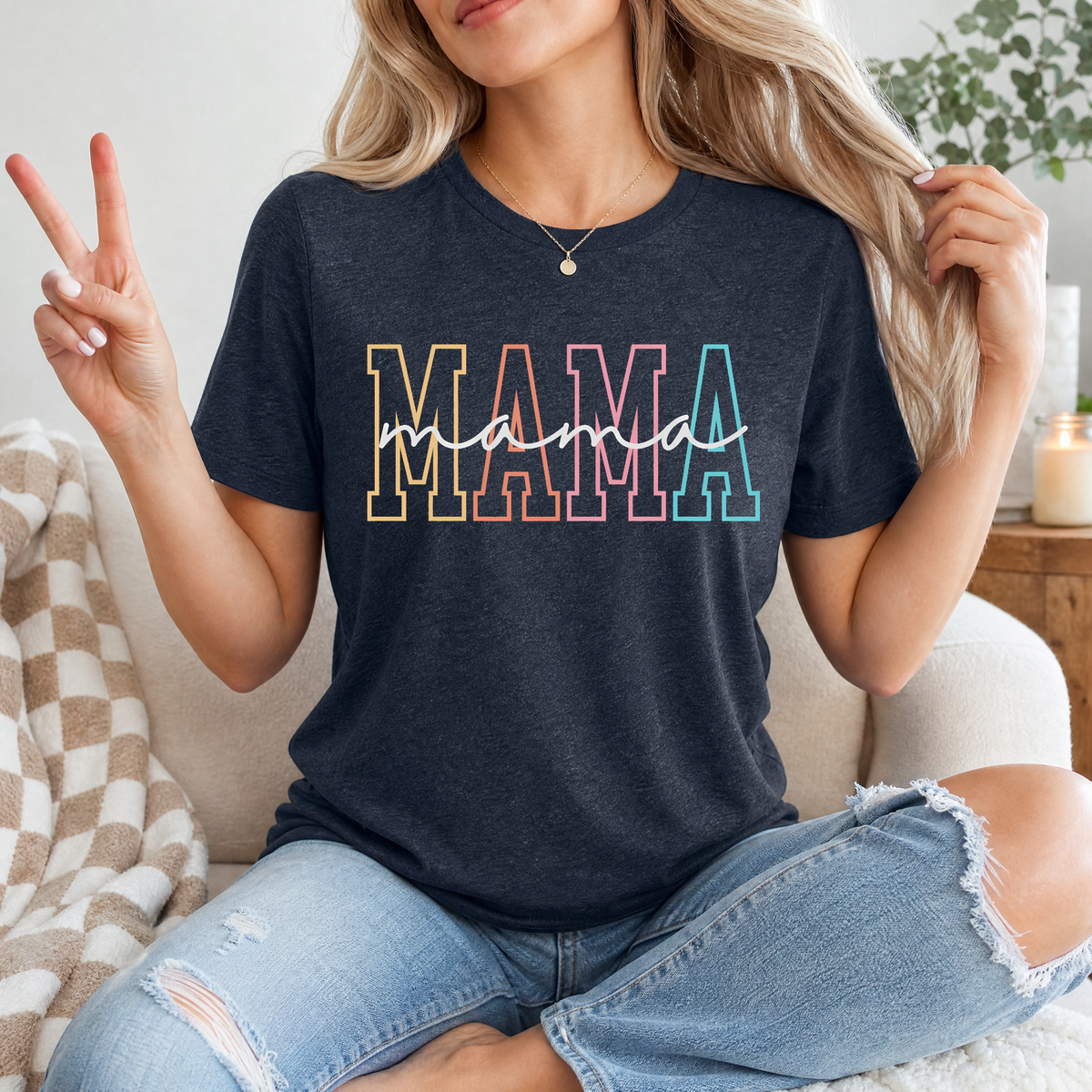 Neon Mama Outline & Script Graphic Tee