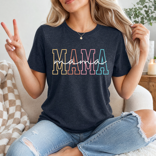Neon Mama Outline & Script Graphic Tee