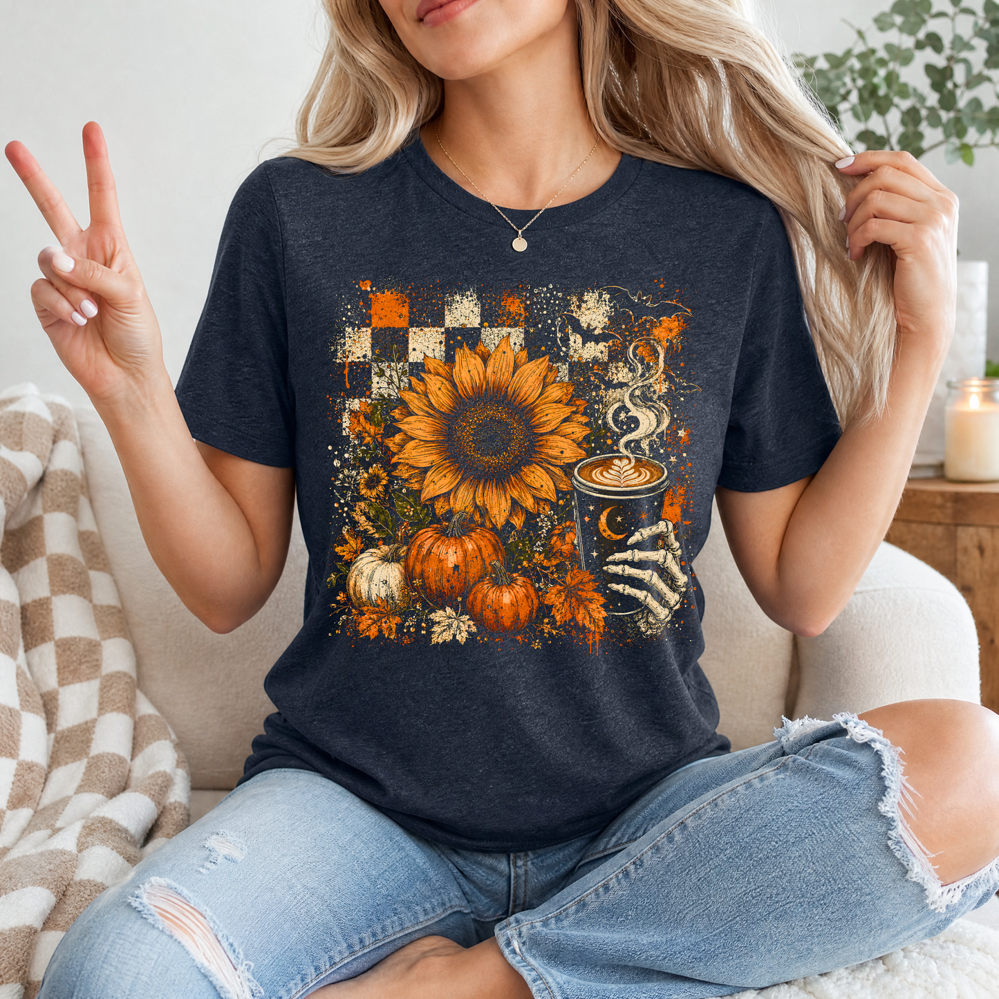 Skeleton Coffee Premium Graphic Tee