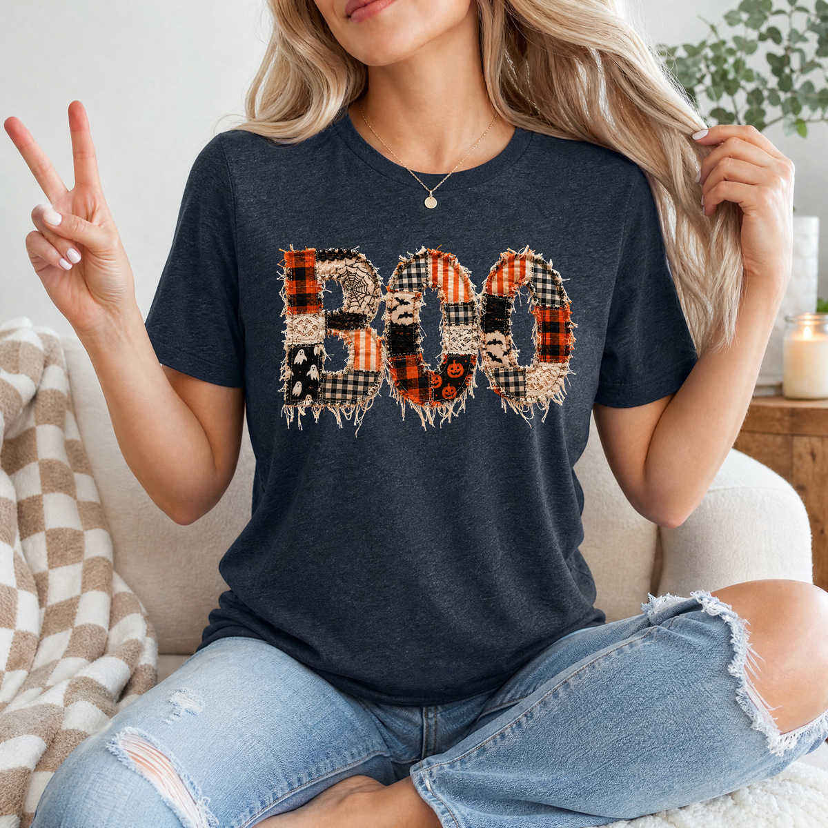 Patchwork BOO Premium Graphic Tee