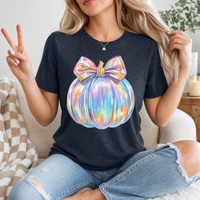 Sparkle Iridescent Pumpkin Premium Graphic Tee