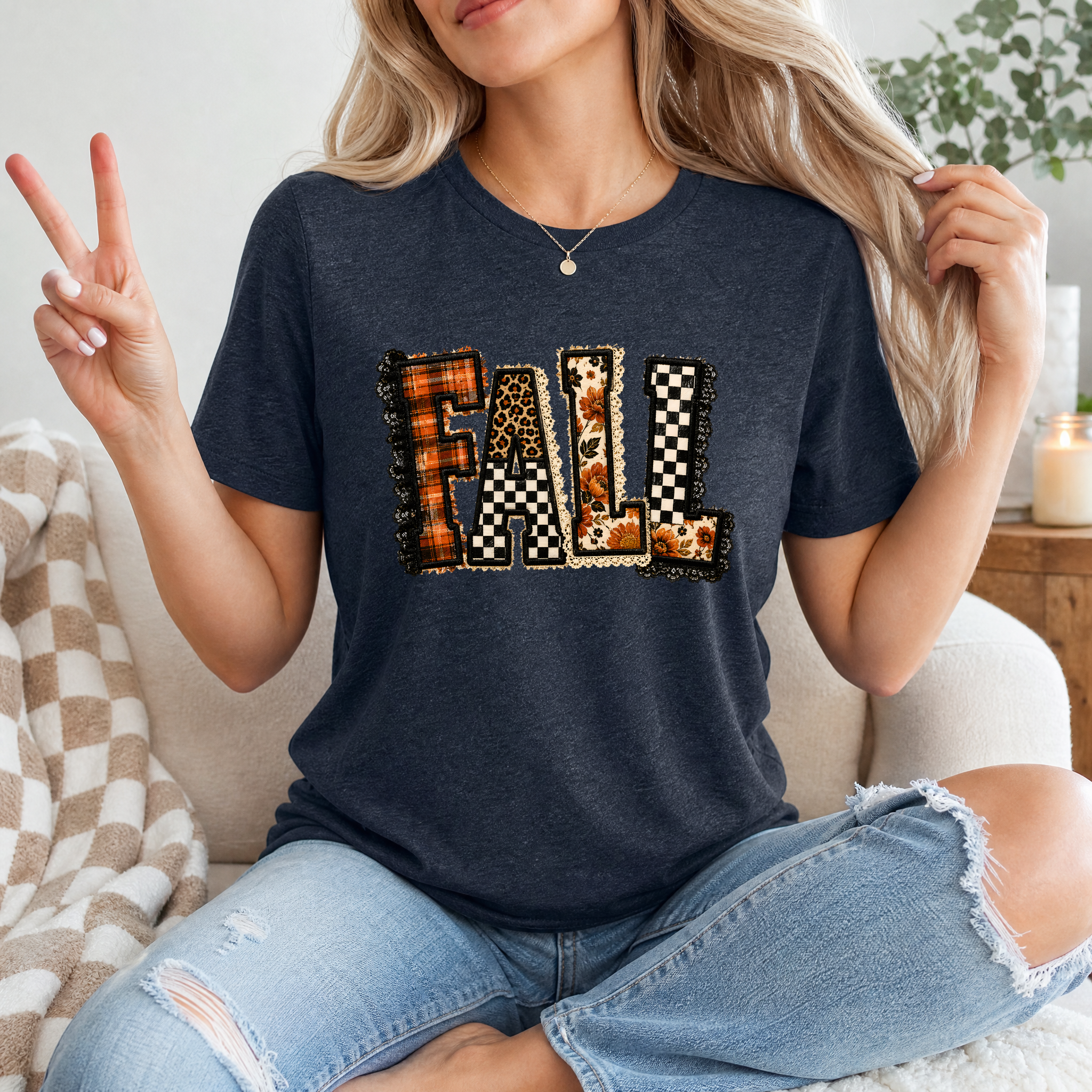 Fall Patchwork Premium Graphic Tee