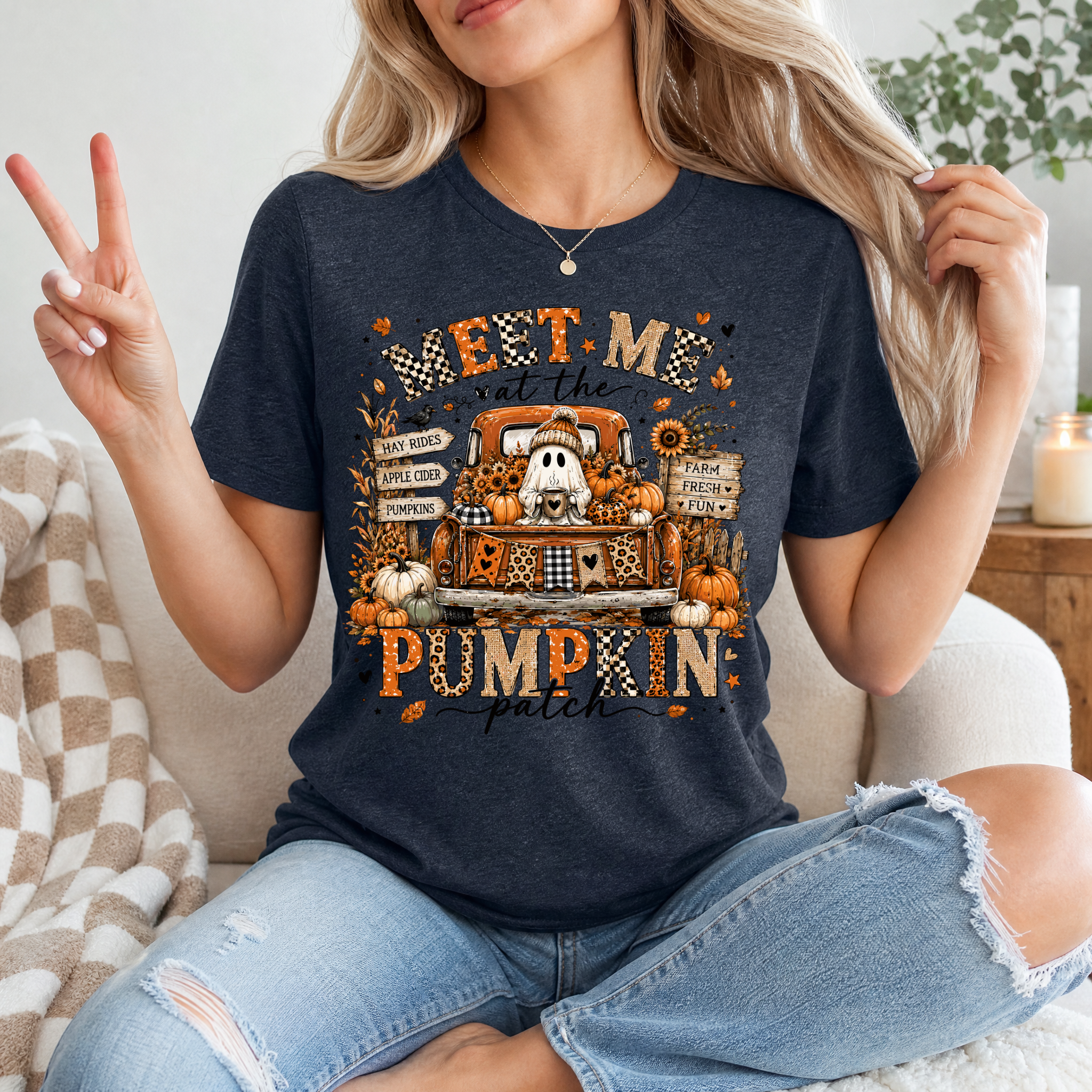 Pumpkin Patch Truck Premium Graphic Tee