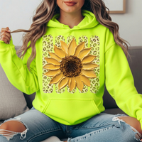 Sunflower Leopard Stripe Graphic Hoodie