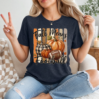 Fall Means Football Pumpkin Graphic Tee