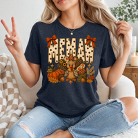 Memaw Thanksgiving Turkey & Bow Graphic Tee