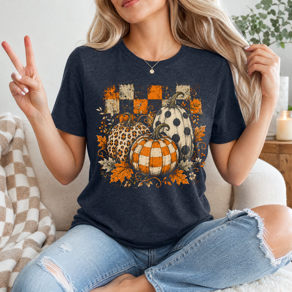 Leopard Pumpkin Premium Graphic Tee