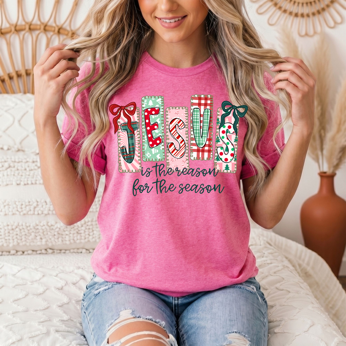 Jesus Is the Reason for the Season Christmas Graphic Tee