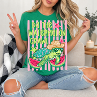 Watermelon Crawl Turtle Premium Graphic Tee