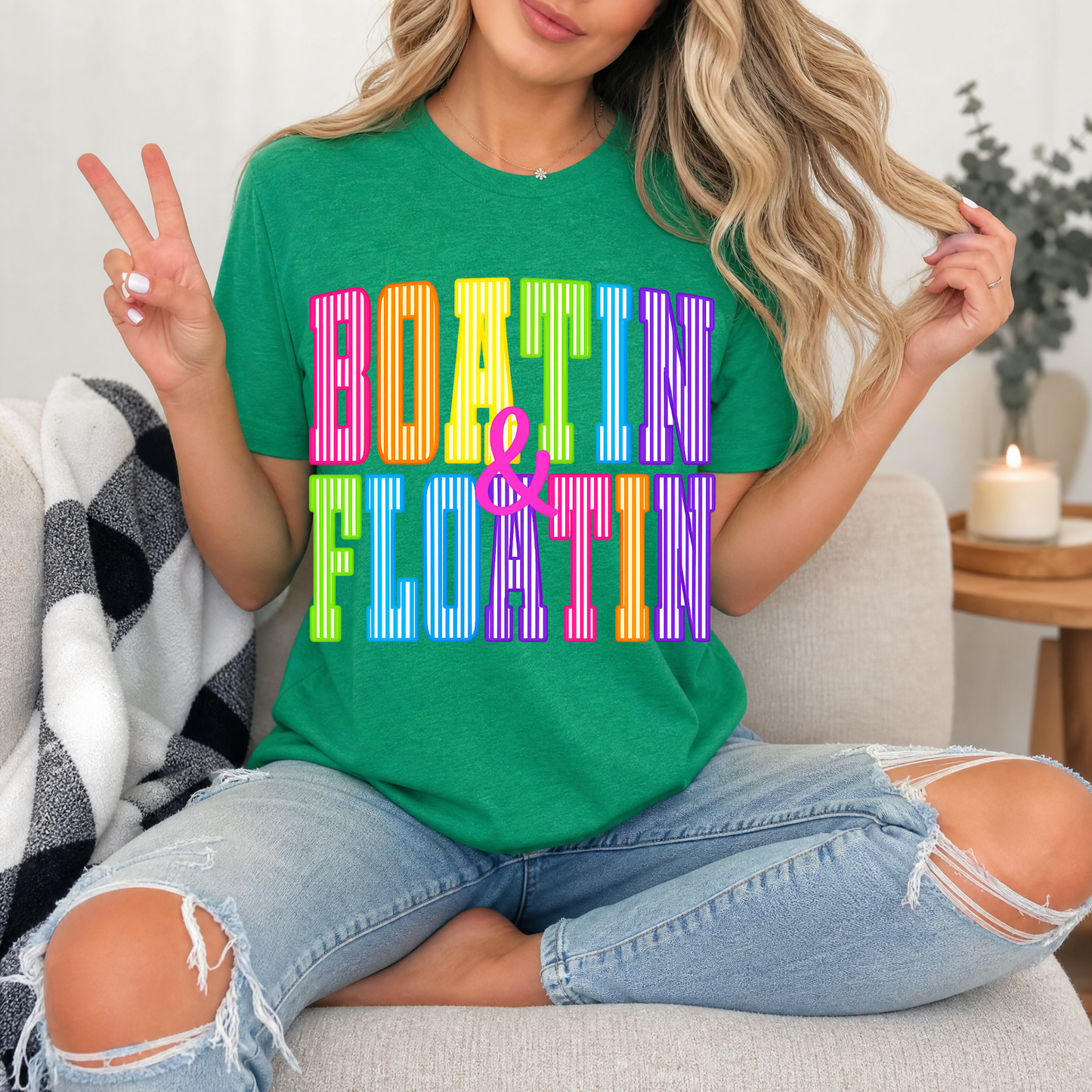 Boatin & Floatin  Premium Graphic Tee