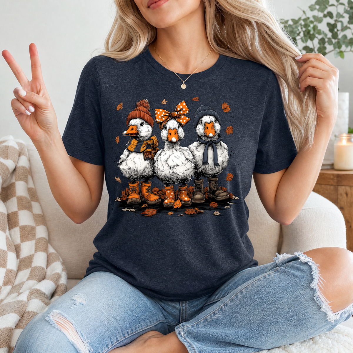 Autumn Duck Trio Premium Graphic Tee
