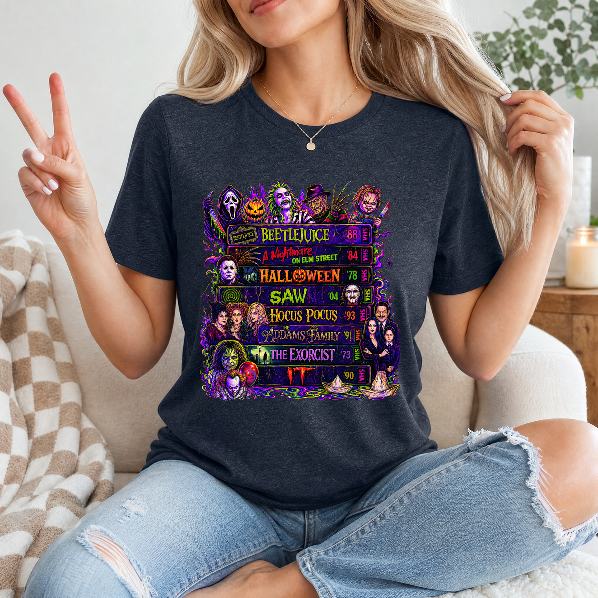 90's Halloween VHS Premium Graphic Tee