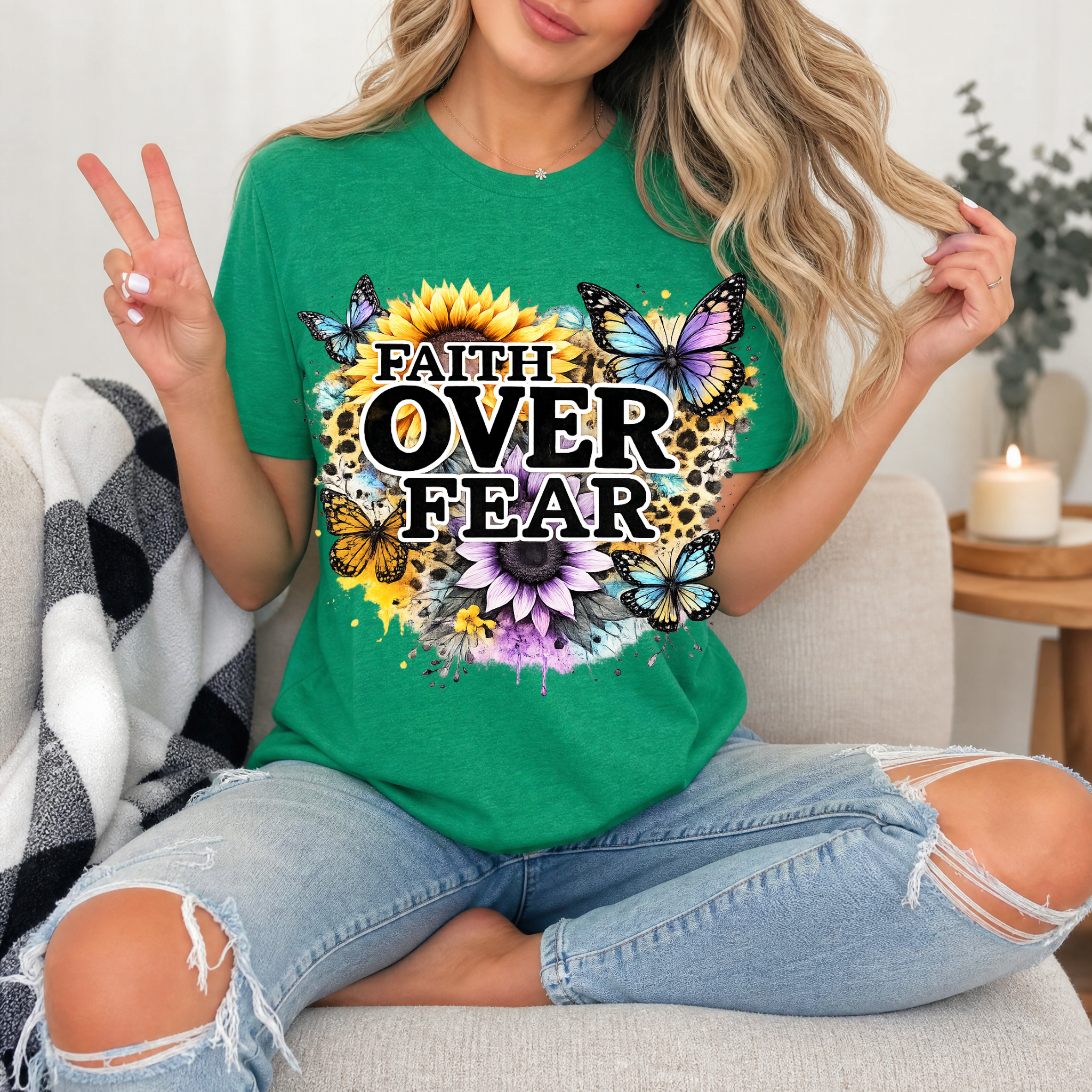 Faith Over Fear Premium Graphic Tee