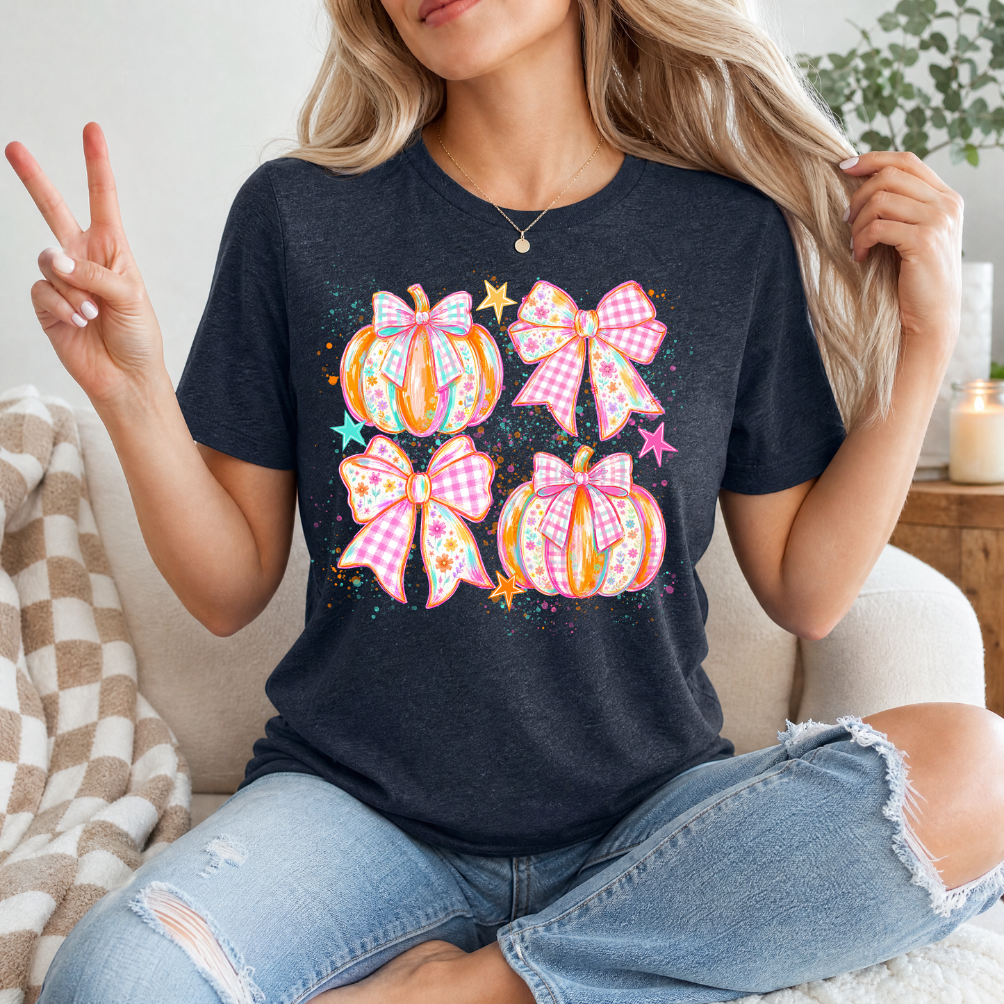 Pumpkin Bows Premium Graphic Tee
