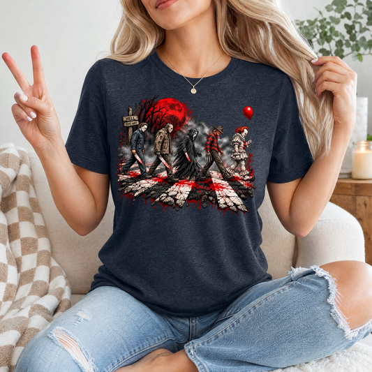 Halloween Horror Slashers Crosswalk Graphic Tee