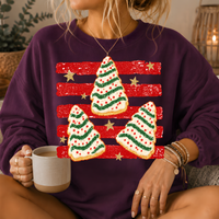 Christmas Tree Snack Cake Crewneck Sweatshirt
