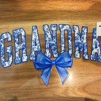 #751 Grandma with blue bow K's Krafty Barn