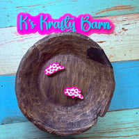 Silicone Focal Bead- Pink cowgirl hat K's Krafty Barn