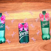 #286 Green drink with pink bow K's Krafty Barn