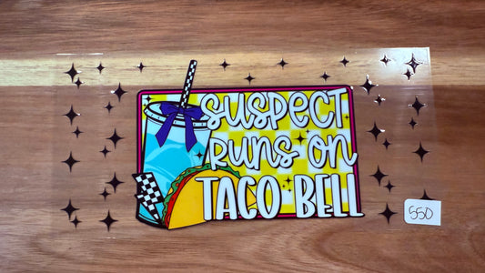 #550 Suspect runs on Taco Bell