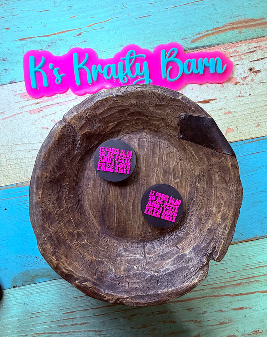 Wholesale Silicone Focal Bead- It costs $0 to be petty