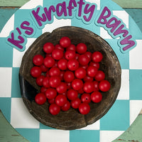 15mm Solid Silicone Beads- Cherry Red