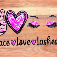 #156 Peace Love Lashes-Pink K's Krafty Barn