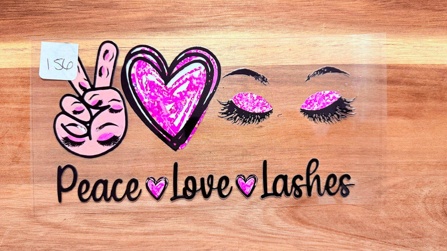 #156 Peace Love Lashes-Pink K's Krafty Barn