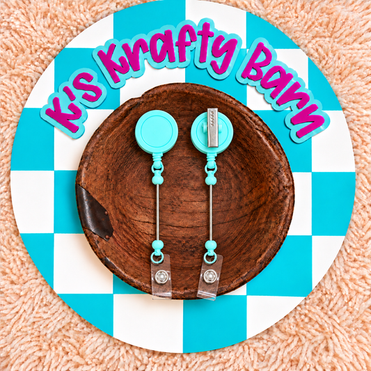 Beadable Bar Badge Reels with Lobster Clip