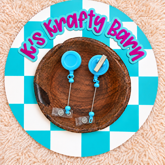 Beadable Bar Badge Reels with Lobster Clip