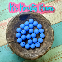 15mm Solid Silicone Beads- Ocean Blue K's Krafty Barn
