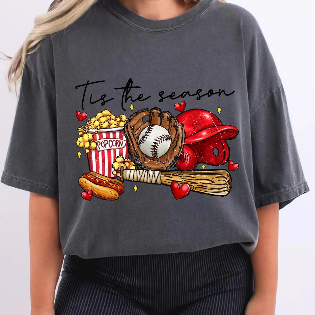 Tis the Season Baseball Shirt | Baseball Game Day Graphic Tee K's Krafty Barn