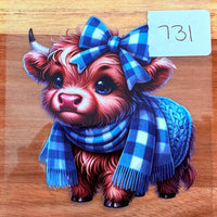 #731 Highland blue bow K's Krafty Barn