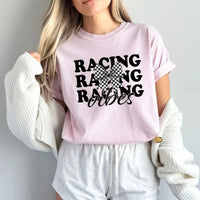 Racing Vibes Shirt | Checkered Flag Racing Graphic Tee K's Krafty Barn